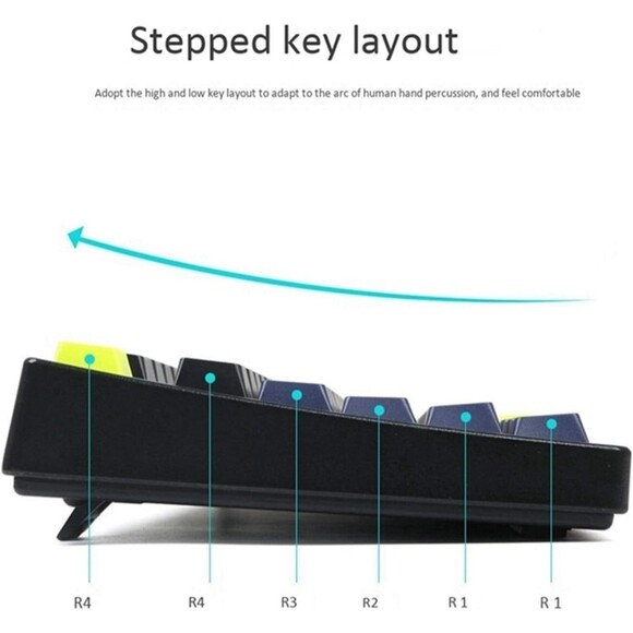 166 Double Shot PBT Keycaps Keys Cherry Profile Night Runner Cherry Switch - Picture 10 of 16